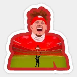 Mahomes red Sticker